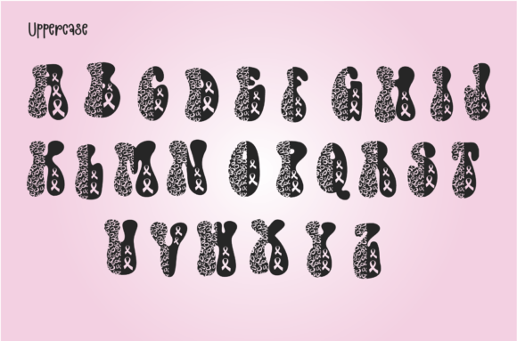 Leopard Cancer Font PNG with transparent background - Preview 3