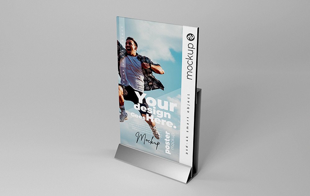 PSD Long Flyer Mockup with Stand Mockup Graphic by sujhonsharma ...