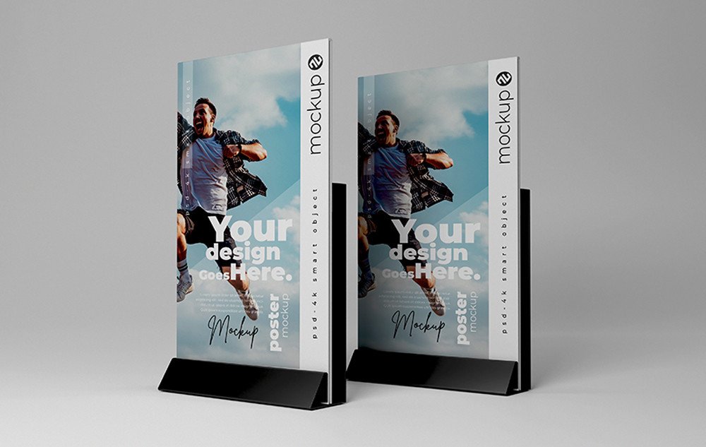 PSD Long Flyer Mockup with Stand Mockup Graphic by sujhonsharma ...