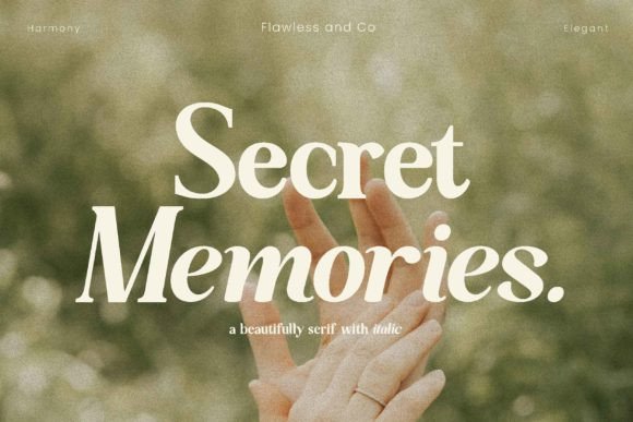 Secret Memories editorial serif font