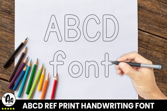 Abcd Ref Outlined Font - Preview 1