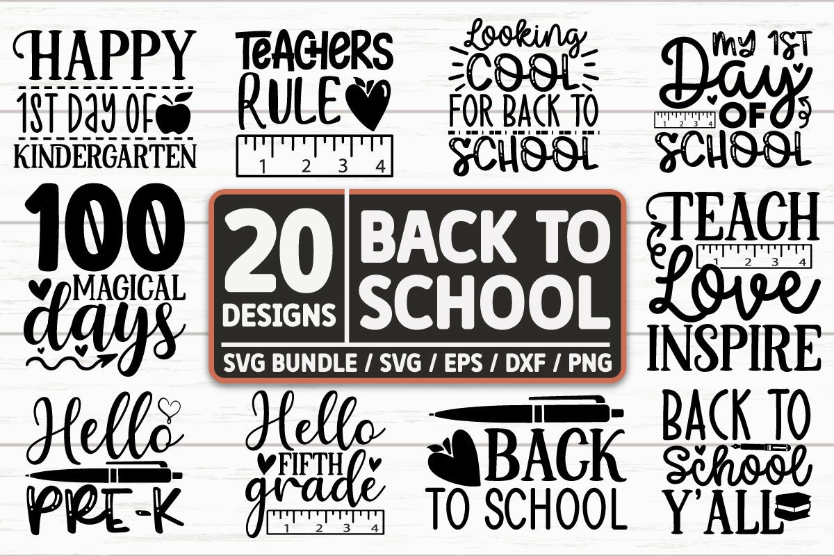 Back to School SVG Bundle Graphic by akazaddesign · Creative Fabrica