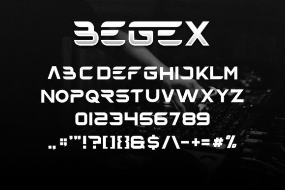 Begex Font PNG with transparent background - Preview 3