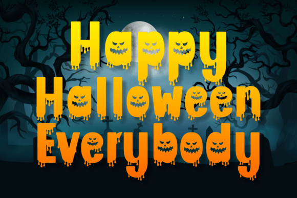 Bloody Pumpkin Font PNG with transparent background - Preview 1