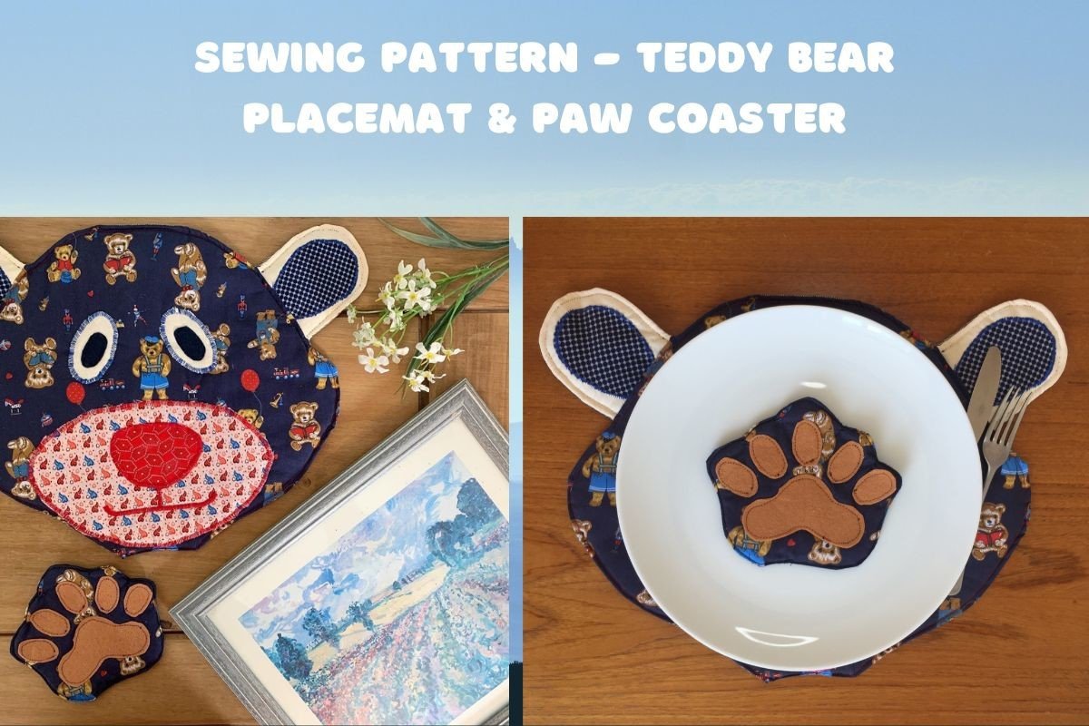 Cuddly Teddy Bear Placemat Sewing Patter