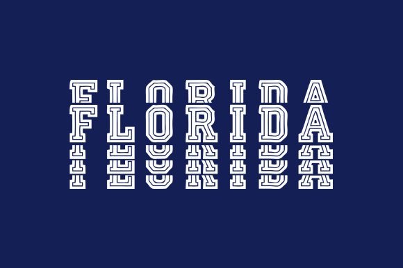 Florida Stacked Inline Graphic by basyar · Creative Fabrica