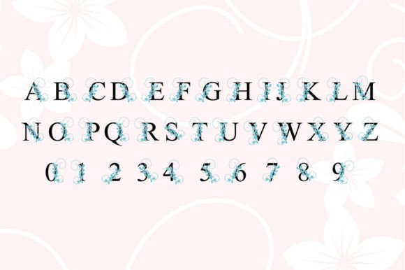 Flowerina Font PNG with transparent background - Preview 4