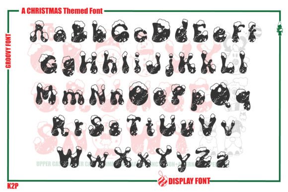 Groovy Grunge Snowy Font - Preview 1
