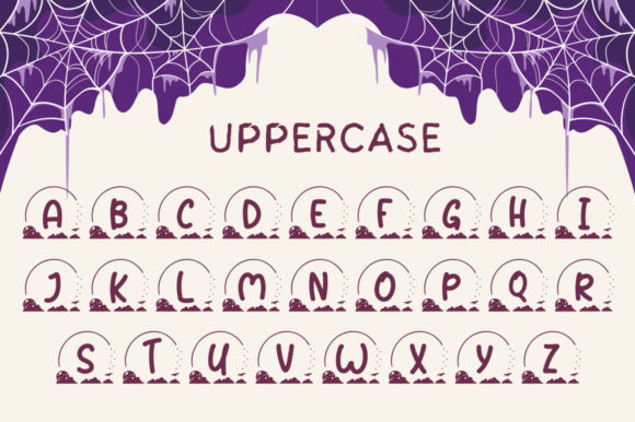 Nocturnal Halloween Monogram Font PNG with transparent background - Preview 4