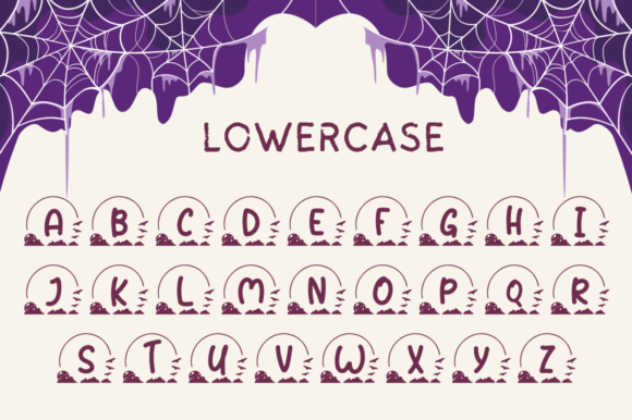 Nocturnal Halloween Monogram Font PNG with transparent background - Preview 5