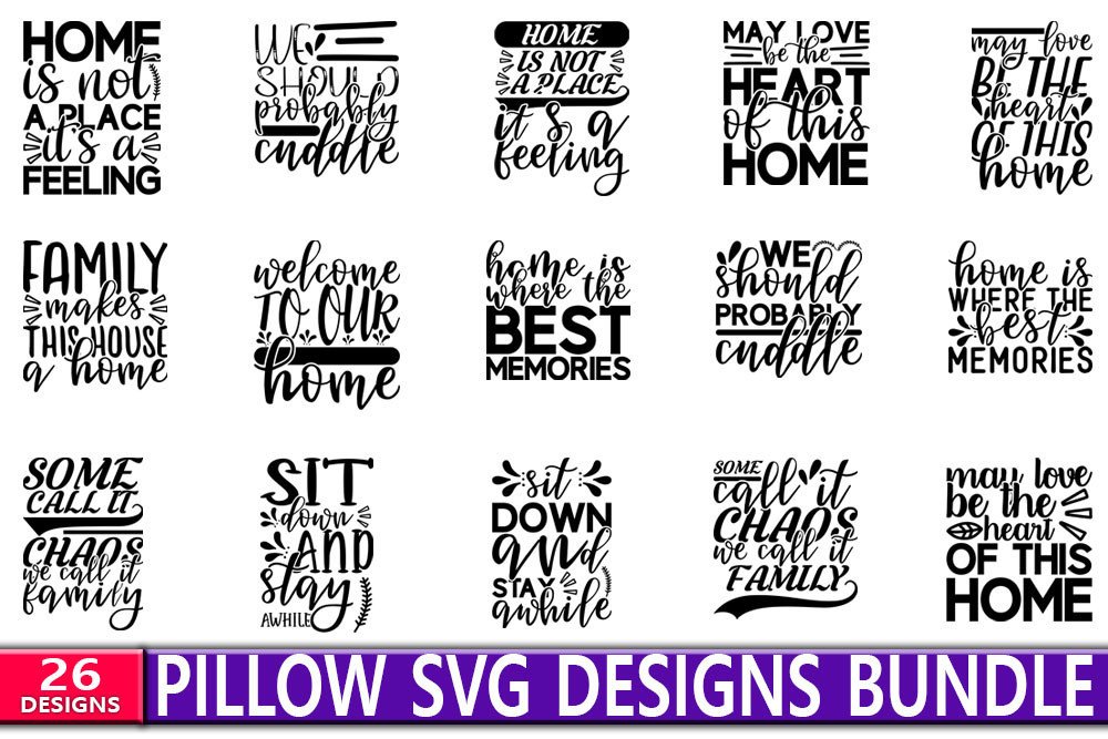 Pillow QUOTES DESIGNS BUNDLE Graphic by Arohi Studio · Creative Fabrica