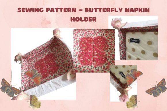 Pretty Butterfly Fabric Napkin Holder