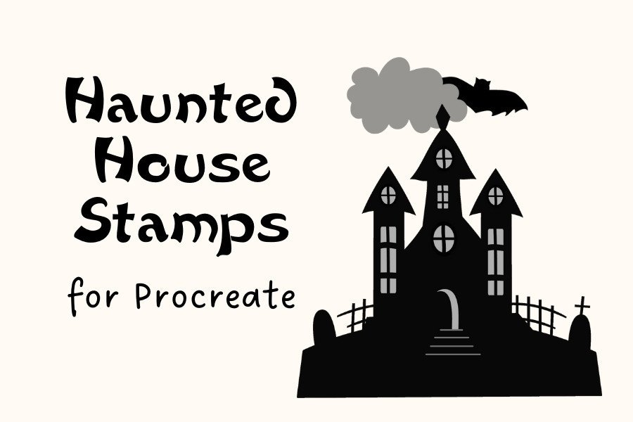 Procreate Brushset -Haunted House Stamps Graphic by holisticfoxstudio ...