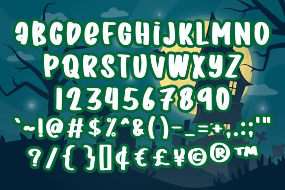 Retro Mansion Font PNG with transparent background - Preview 3