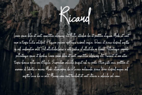 Ricard Font PNG with transparent background - Preview 3
