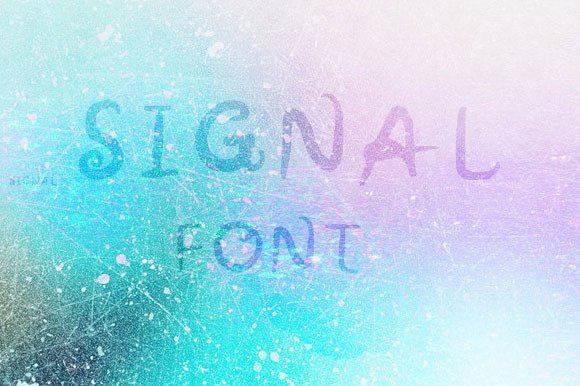 Signal Font PNG with transparent background - Preview 1
