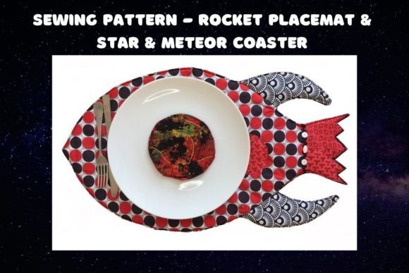 Spaceship Rocket Placemat & Coaster PDF