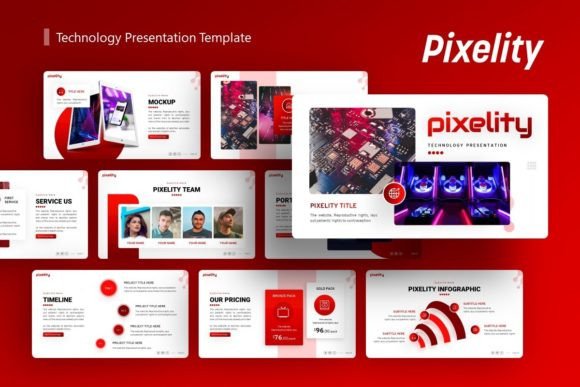 Preview of Technology Presentation - Pixelity technology presentation template