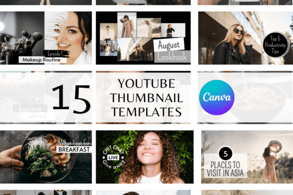 YouTube Thumbnail Templates Kit