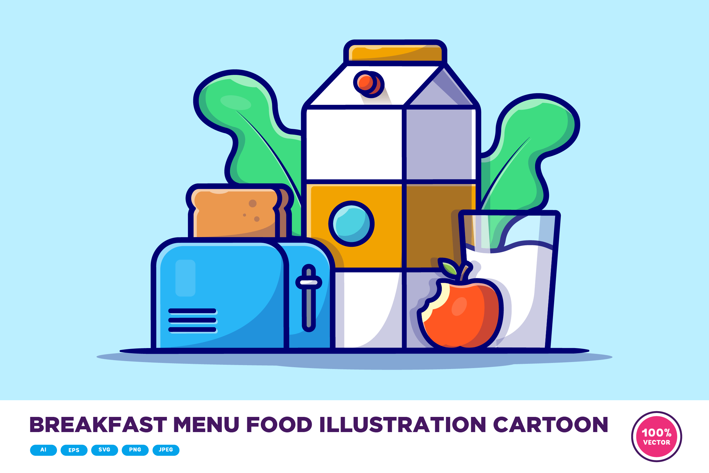Breakfast Menu Food Illustration Cartoon
