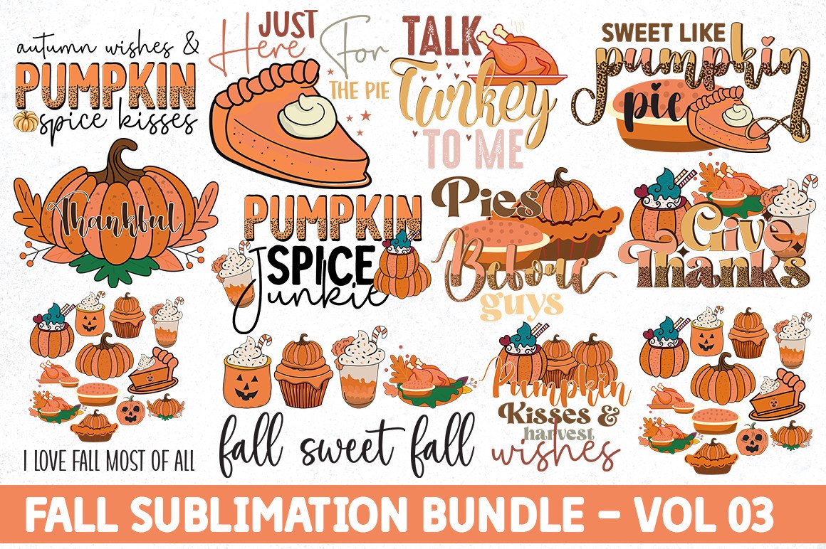 Fall Sublimation PNG Bundle Graphic by fokira · Creative Fabrica
