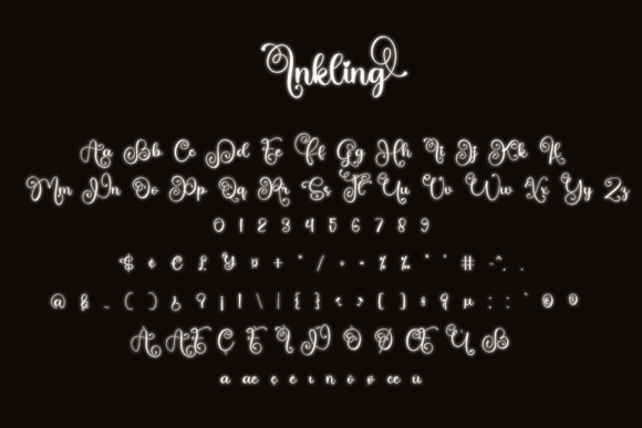 Inkling Font PNG with transparent background - Preview 6