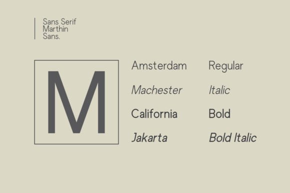 Marthin Sans Font PNG with transparent background - Preview 1