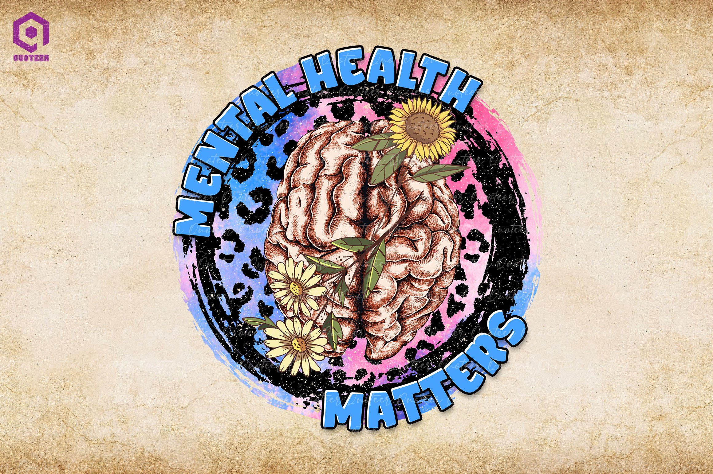 Mental Health Matters Leopard Graphic by Quoteer · Creative Fabrica