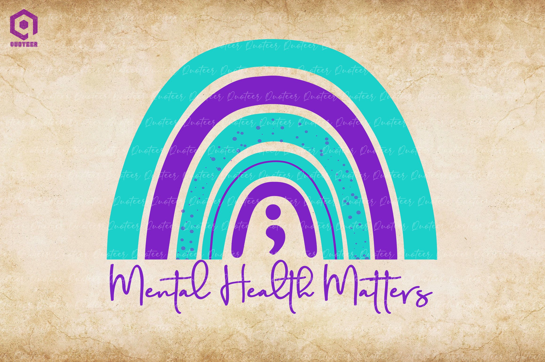 Mental Health Matters Rainbow Graphic by Quoteer · Creative Fabrica