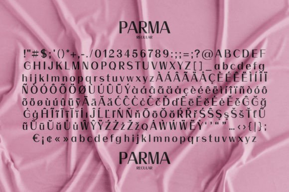 Parma Font PNG with transparent background - Preview 5