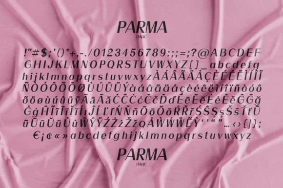 Parma Font PNG with transparent background - Preview 6