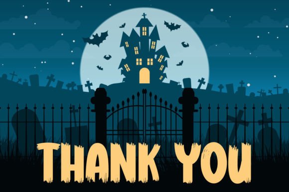 Paint Halloween Font PNG with transparent background - Preview 4