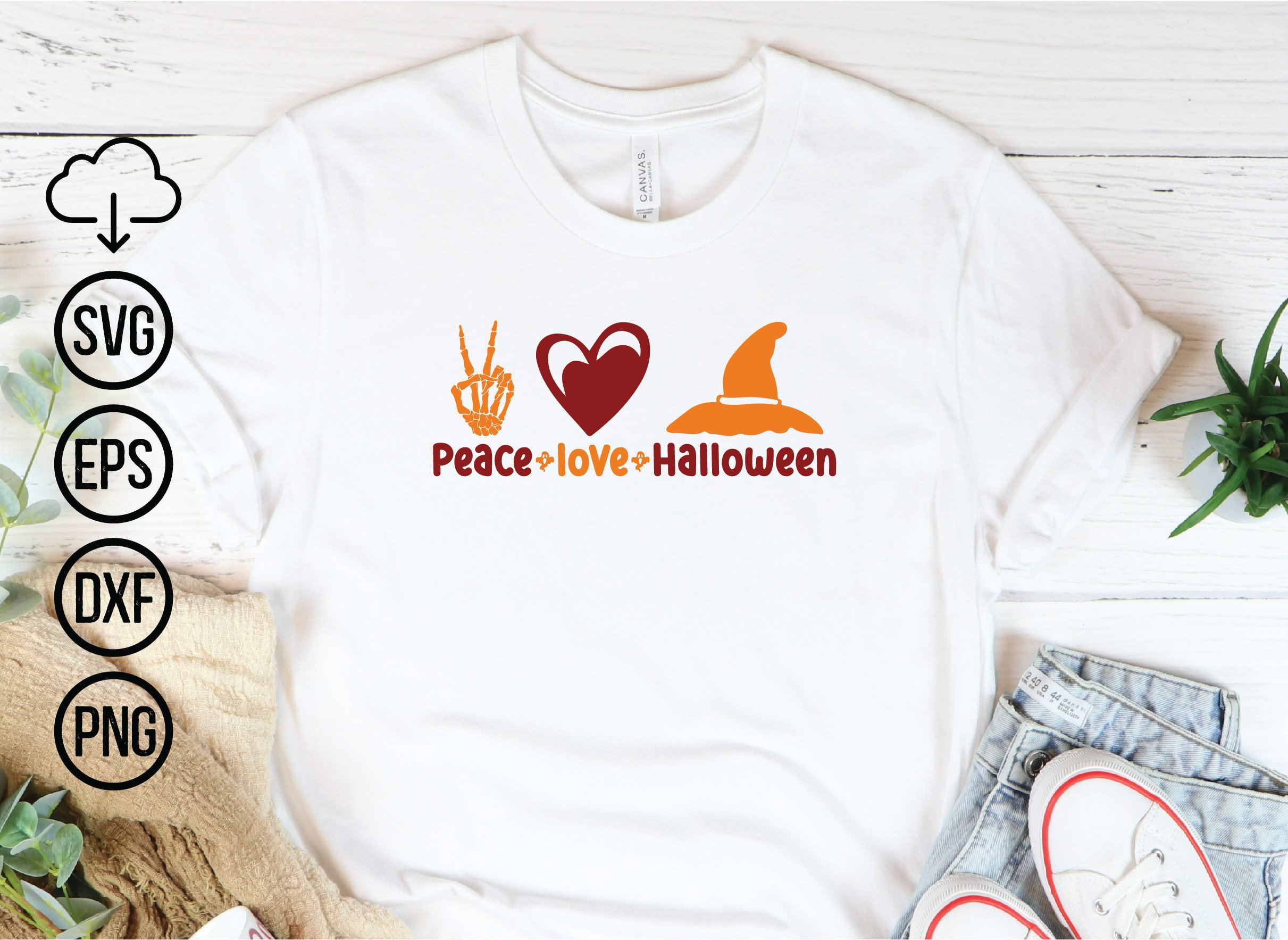 Peace Love Halloween, Halloween Svg Bund Graphic by Nigel Store ...