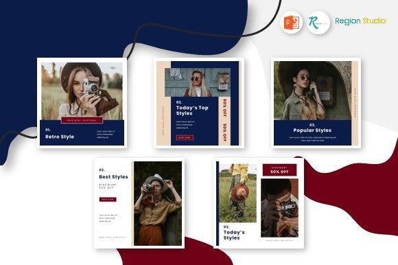 Template Instagram - Retro Style