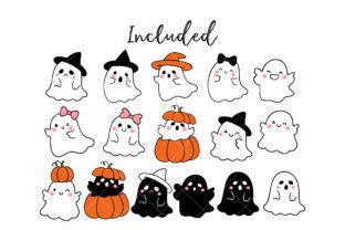 Cute Ghost Clipart Graphic by CatAndMe · Creative Fabrica