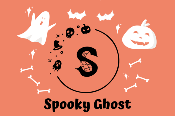 Ghoweb Halloween Monogram Font PNG with transparent background - Preview 2