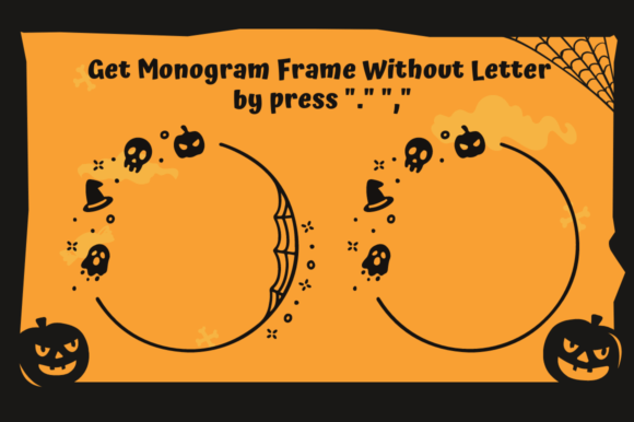Ghoweb Halloween Monogram Font PNG with transparent background - Preview 3