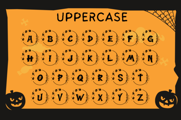 Ghoweb Halloween Monogram Font PNG with transparent background - Preview 4