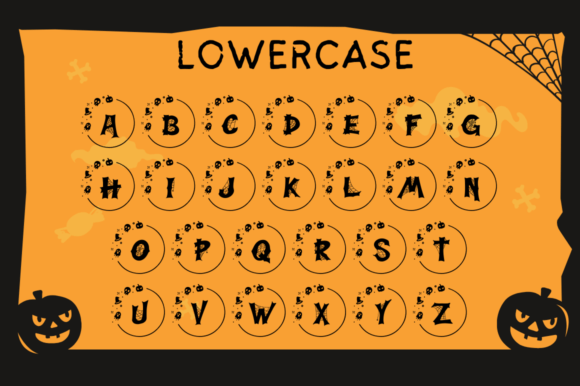 Ghoweb Halloween Monogram Font PNG with transparent background - Preview 5