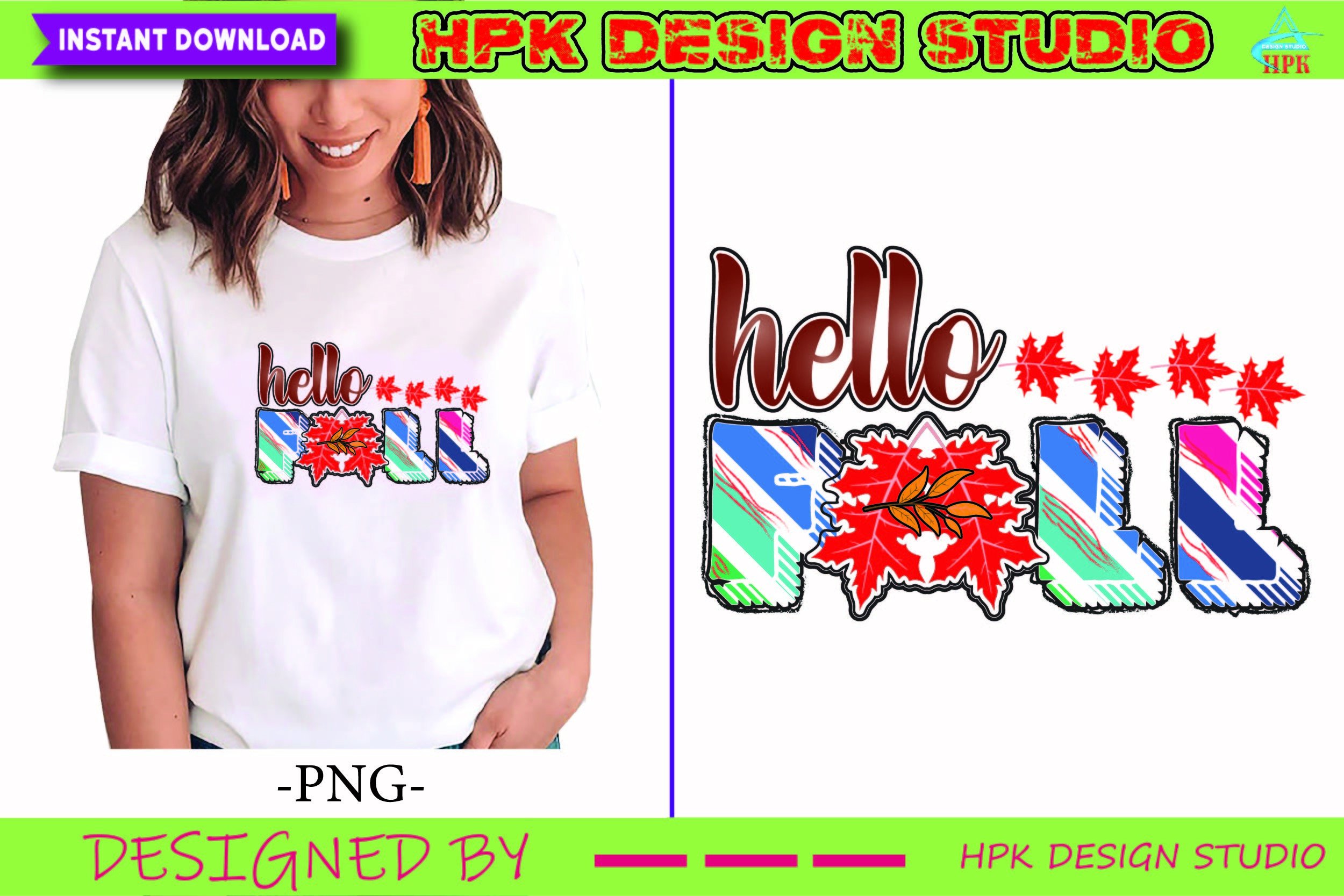 Hello Fall Sublimation Design Graphic by HPK DESIGN STUDIO · Creative ...