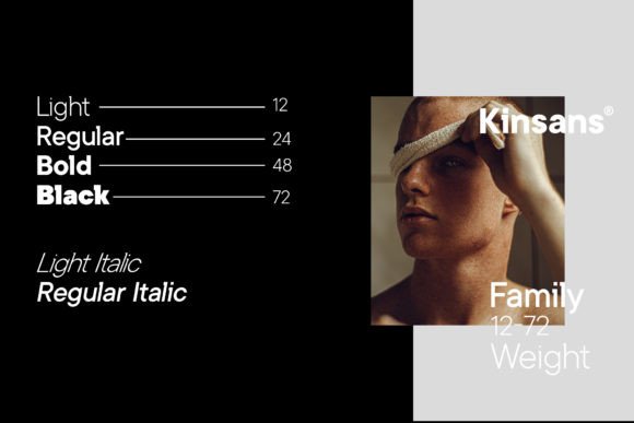 Kinsans Font PNG with transparent background - Preview 1