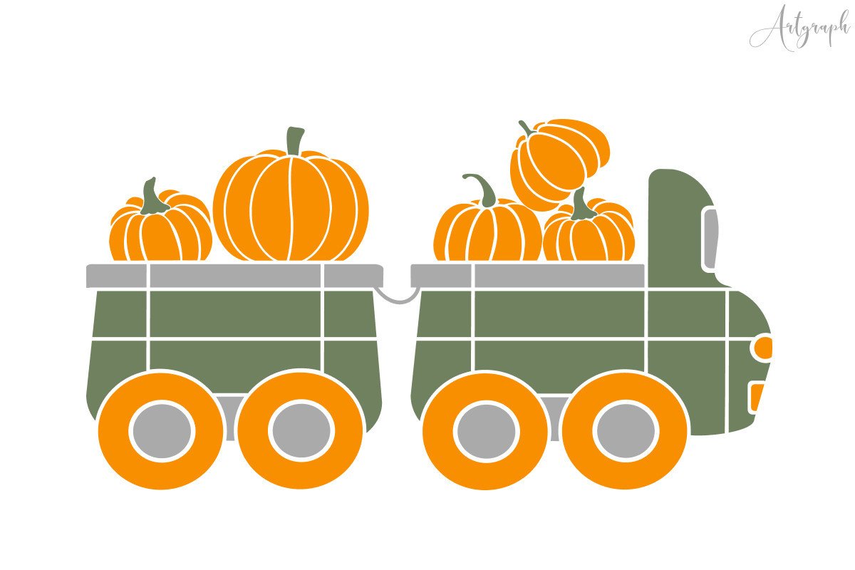 Pumpkin Truck Graphic by artgraph · Creative Fabrica