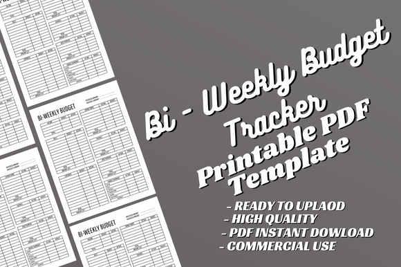 Bi Weekly Budget Planner - Canva Editabl
