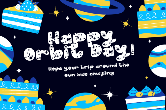 Galaxy Gravity Font PNG with transparent background - Preview 3