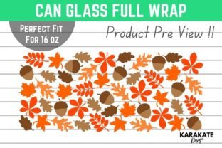 Hello Autumn, 16 Oz Can Glass Wrap SVG Graphic by KARAKATE · Creative ...
