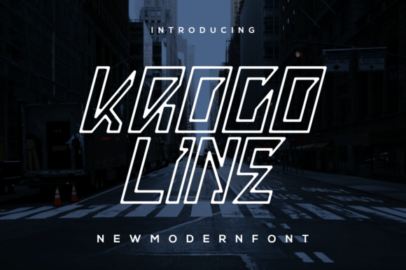 Kroco Line Font PNG with transparent background - Preview 1