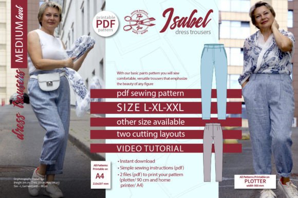 Linen Trousers Sewing Pattern Isabel