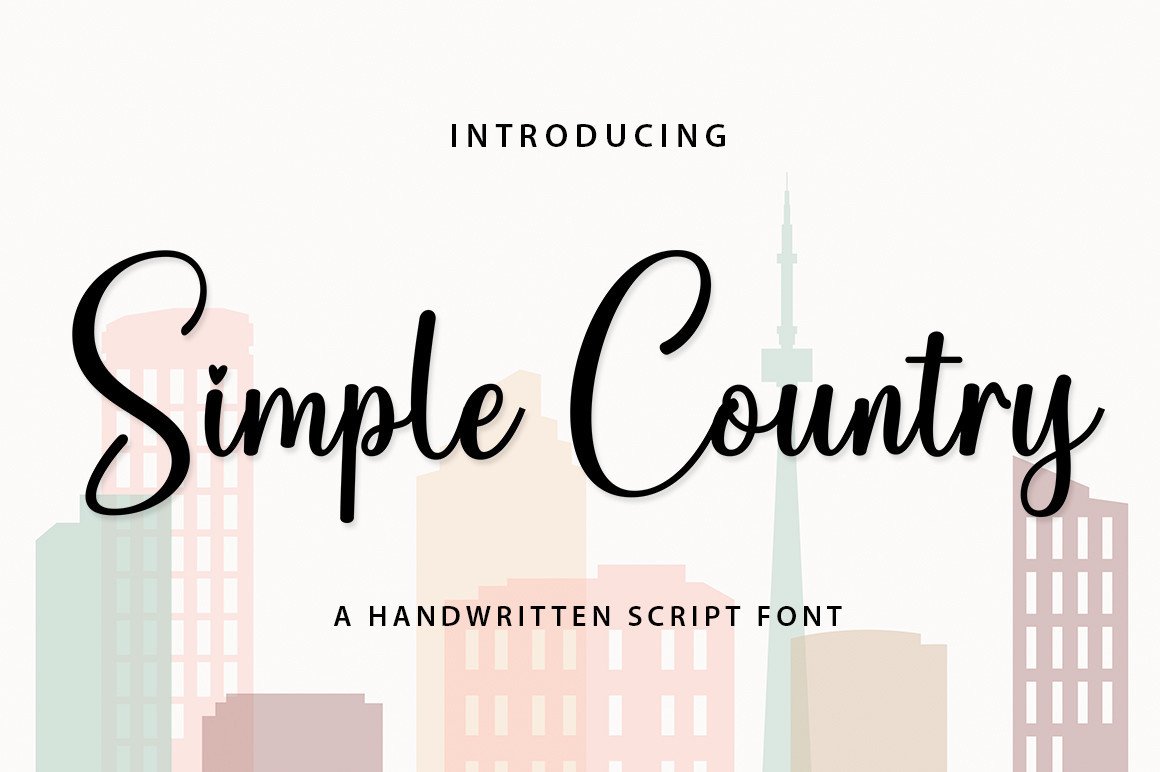 Simple Country preview: delicate elegant script font