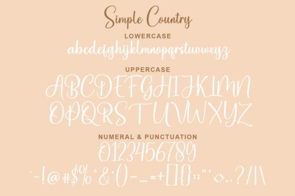 Simple Country Font PNG with transparent background - Preview 5