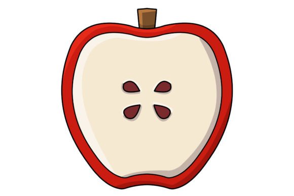 Autumn Apple Vector Art Illustration Graphic Illustrations By pohonrindangstudio